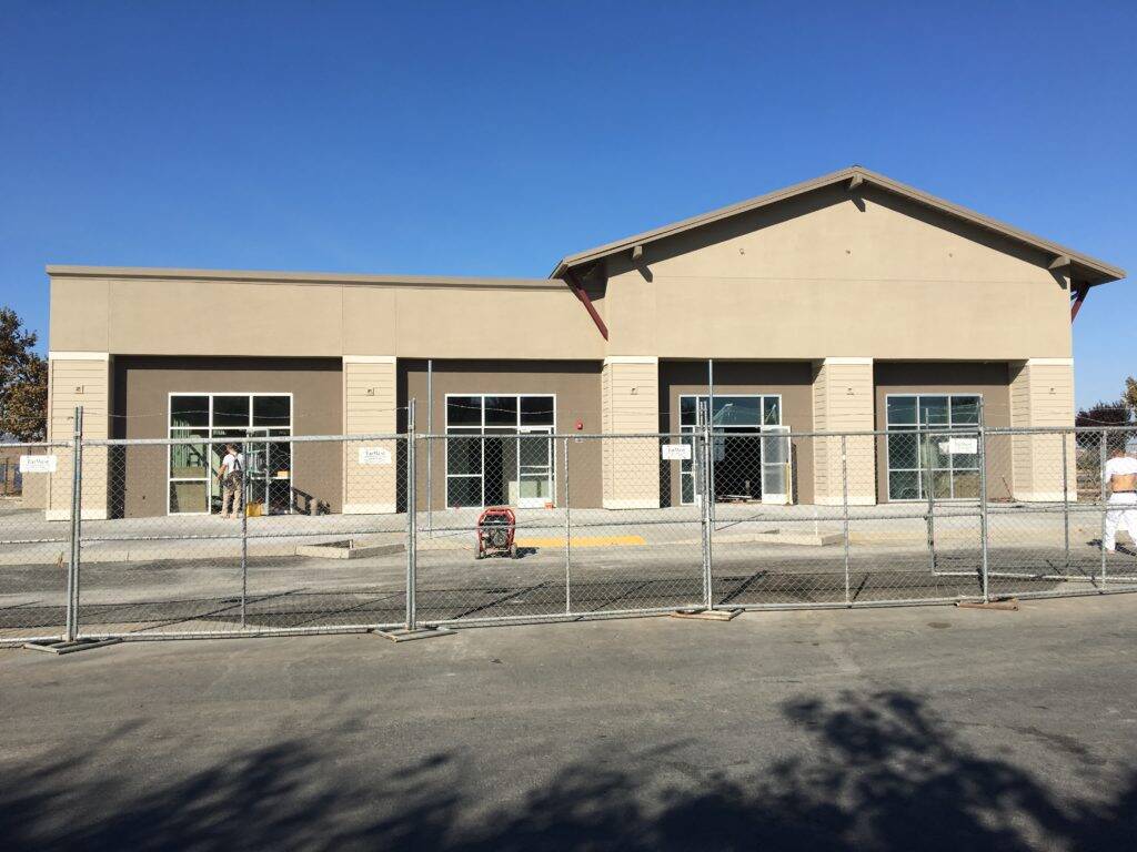 commercial painting project for a retail space in Brentwood, California