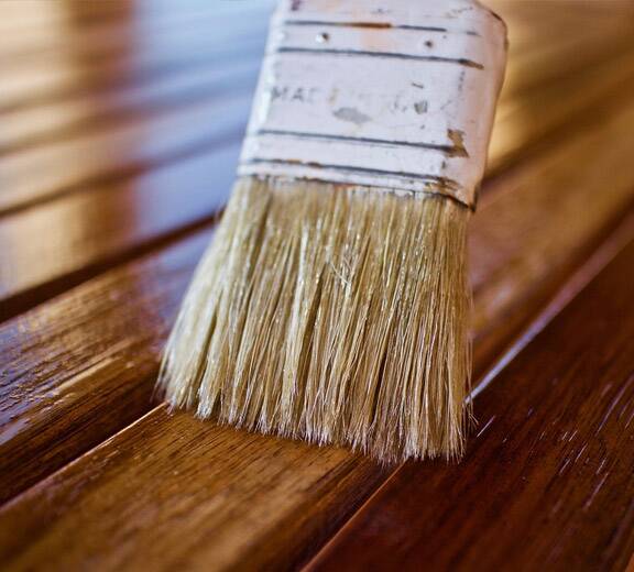 a perfectly stained deck done by our pros