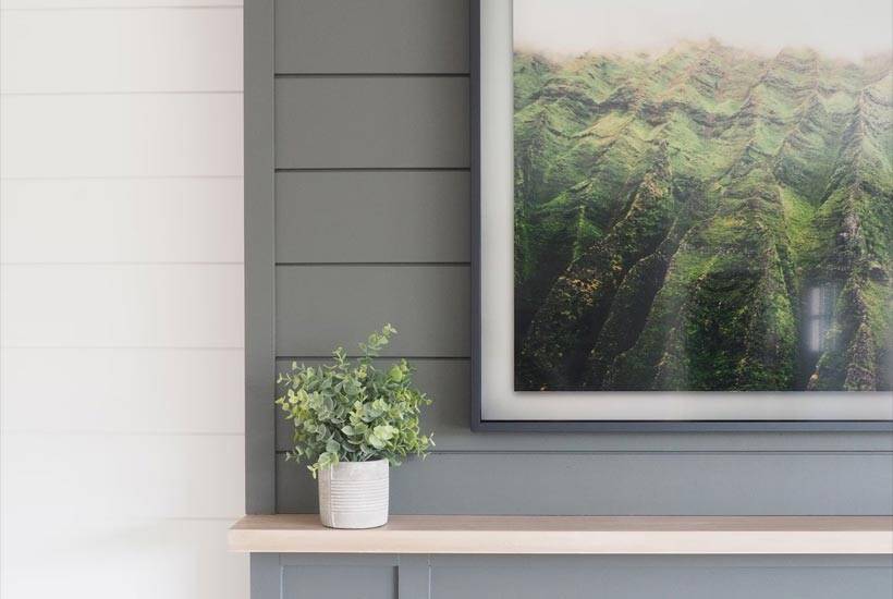do you paint shiplap with a roller or brush?