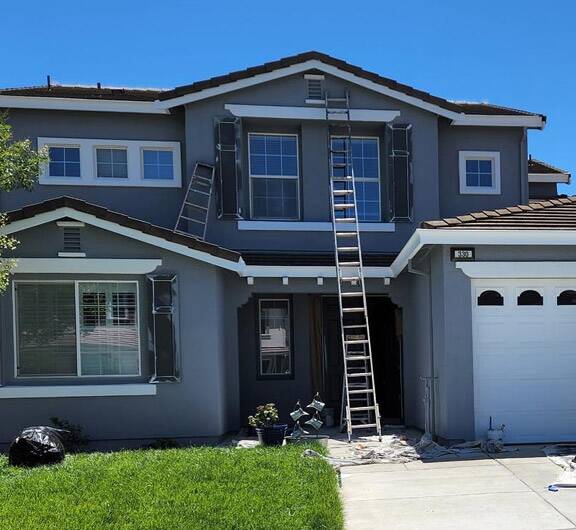 our team is working on a residential painting in Benicia