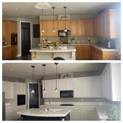 don't get frustrated by diy painting and refinishing your cabinets