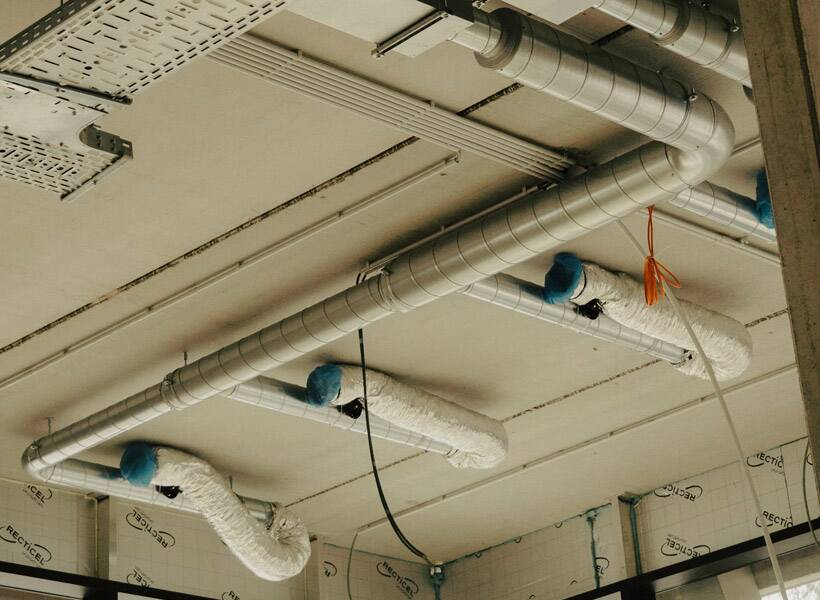 painting ceilings over exposed pipes and conduits